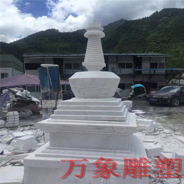 曲阳汉白玉佛塔定制 从石雕工厂到现货凉亭的一站式服务
